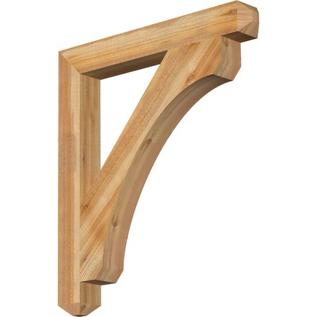 Ekena Millwork Legacy Craftsman Rough Sawn Bracket, Western Red Cedar, 4"W x 32"D x 36"H BKT04X32X36LEC04RWR